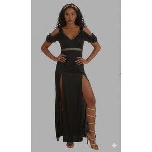 Women's Dark Goddess Costume Dress Medium New NWT Halloween Cosplay Spooky